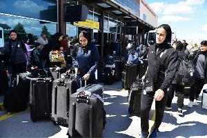 Iran women's football team cross Turkish border to head home
