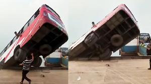 Bus plunges into Padma River: 2 died, 11 rescued alive