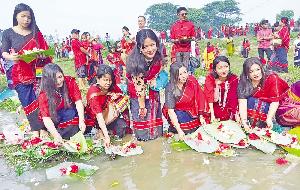 Phool Biju, Bishu celebrations begin at Dighinala, Kaptai