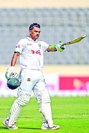 Shanto ton puts Tigers in strong position vs Pakistan