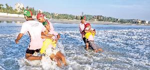 Lifesaving trainees ride new wave at Cox's Bazar
