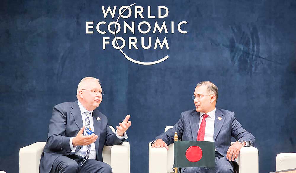 PM presses for climate fund, LDF at WEF summit