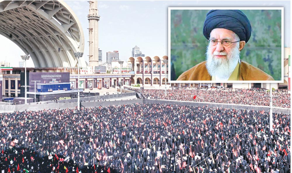 Millions gather in Tehran for Khamenei's funeral
