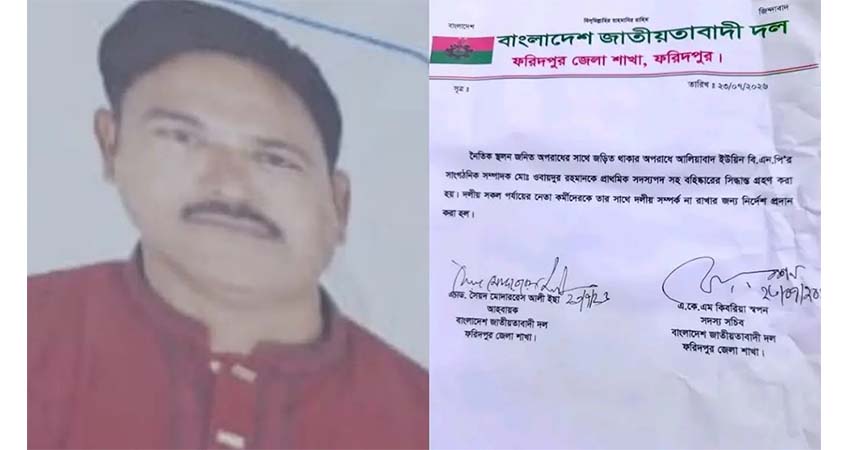 Faridpur BNP leader expelled over viral controversial video