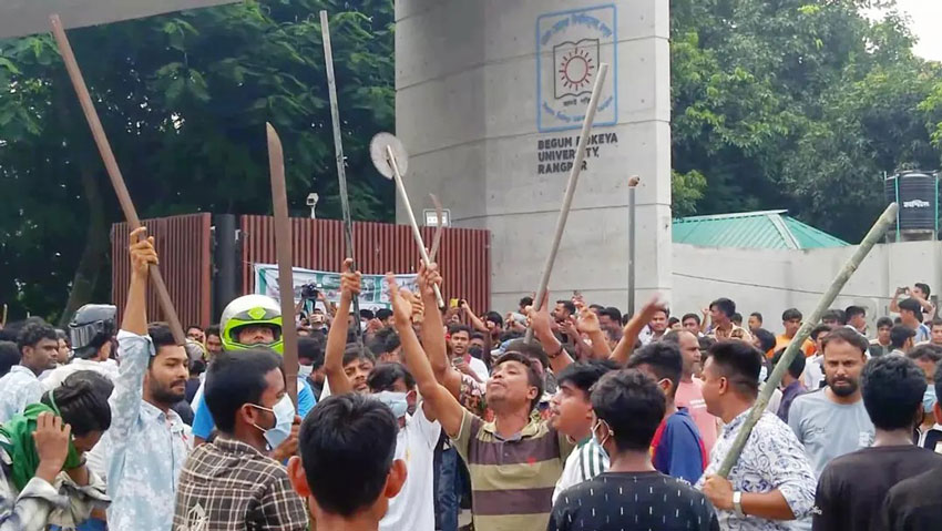 JCD, Juba-dal take up arms outside BRUR campus