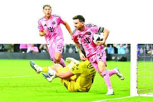 Messi scores twice as Inter Miami beat San Luis 4-2