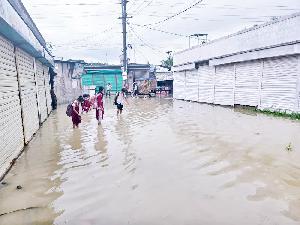 Road at Rupganj collapses within month, remains waterlogged
