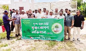 Tree planting drive in Munshiganj
