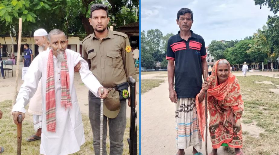 Elderly voters turn up in Thakurgaon-1