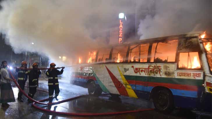 800 sued for vandalism, torching buses in Rampura