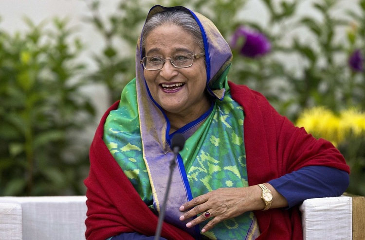 In this Monday, Dec. 31, 2018, file photo, Bangladeshi Prime Minister Sheikh Hasina interacts with journalists in Dhaka, Bangladesh. Prime Minister Hasina is wooing Japan for aid, trade and investment in a visit that highlights cordial relations with the administration of Prime Minister Shinzo Abe. Photo: AP