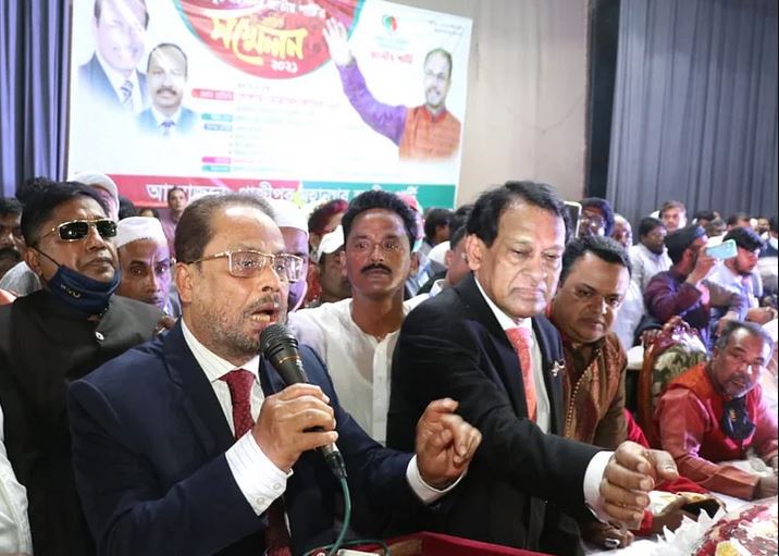 Jatiya Party chairman GM Quader addressing at biennial conference of the party’s Gazipur city unit on Friday.