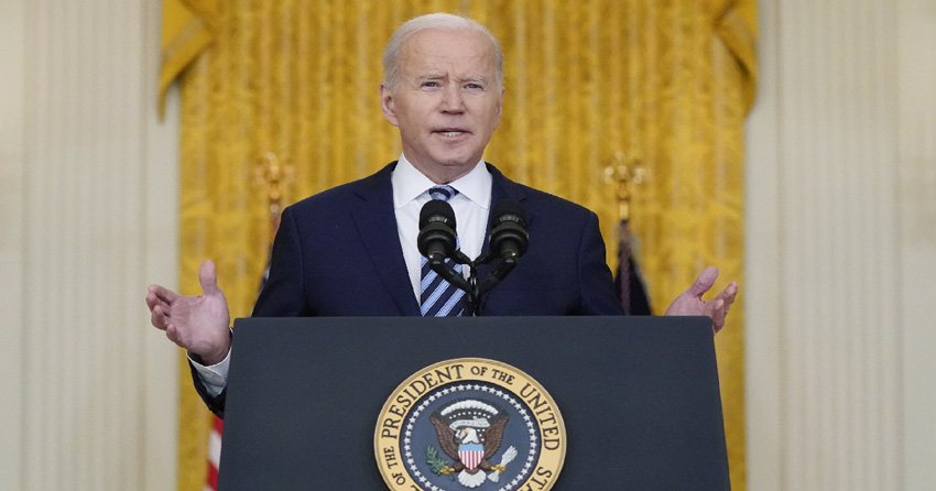 Biden hits Russia with sanctions, orders to deploy troops to Germany