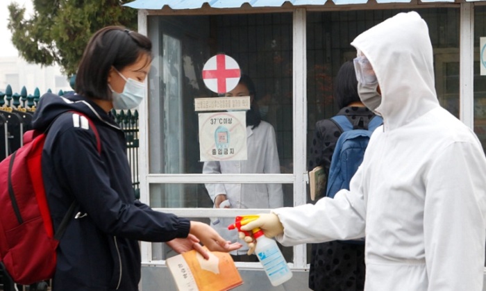 Pyongyang took stringent measures to curb the virus early in the pandemic and before Thursday's announcement said it had no cases [File: AP Photo]