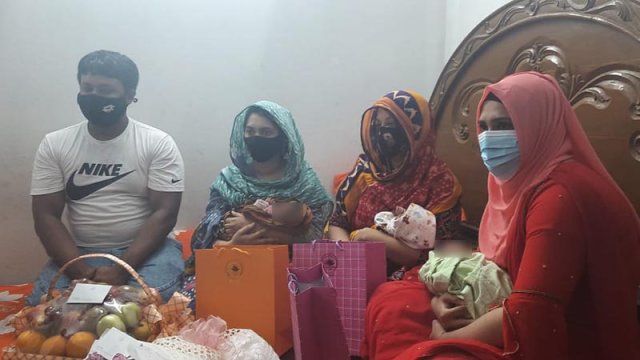 PM sends gifts to triplet babies-Swapno, Padma, Setu