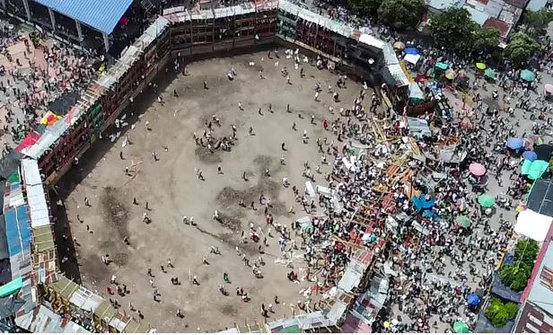 4 killed as stand collapse at bullring in Colombia