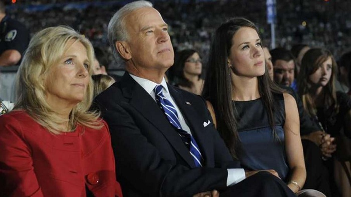 Joe Biden, his wife Jill and daughter Ashley