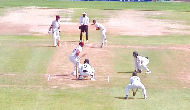 A moment of the match between Bangladesh A and hosts West Indies A at Daren Sammy National Cricket Stadium, Gros Islet in St Lucia.	photo:: screenshot