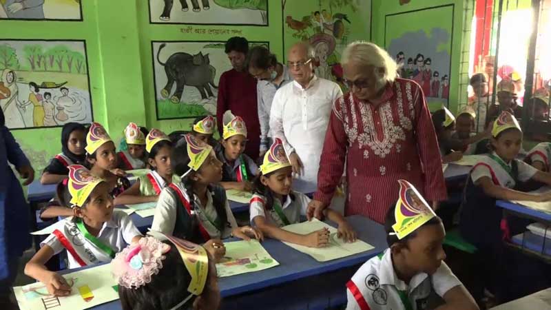 Sheikh Hasina's 76th birthday: Children's painting competition held at Tungipara