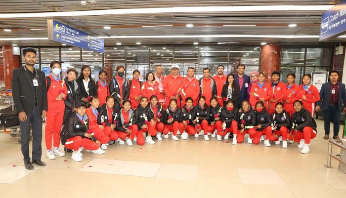 Nepal, India women's soccer team now in city