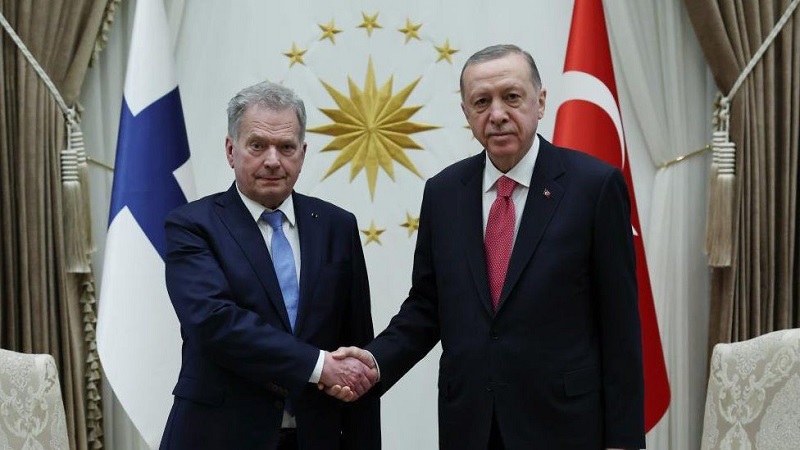 Finland's president (right) welcomed Mr Erdogan's decision as "very good news"